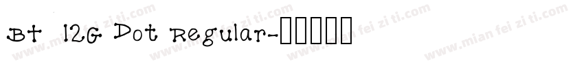 BT 12G Dot Regular字体转换